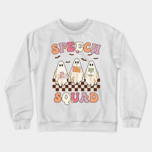 Spooky Season Halloween Speech Therapy Squad Cute Ghosts SLP Crewneck Sweatshirt